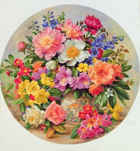 A405C Trädgårdsblommor i juli