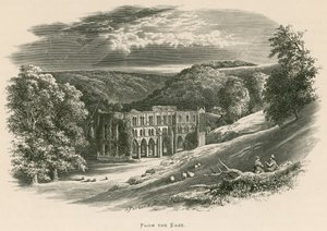 Rievaulx Abbey, från öster