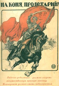 Till häst, proletär! Affisch, 1918