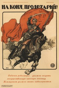 Till häst, proletär! Affisch, 1918
