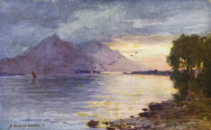 En vattnig solnedgång, Lough Leane, Killarney