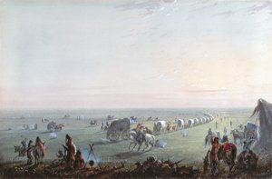 Bryter upp lägret vid soluppgången, 1837
