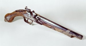 Pistol som tillhör Abd el-Kader (1808-83) (metall)