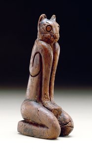 Kattfigur, Calusa (trä)