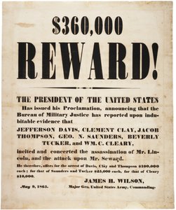 Lincoln mordbelöning, 9 maj 1865