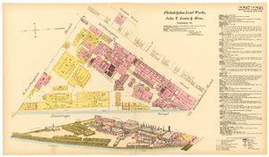 Karta över Philadelphia Lead Works, 1889