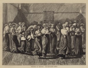 Shakers på möte, den religiösa dansen