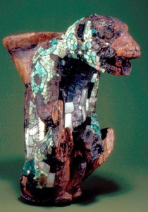Fragment av Winged Serpent (mosaik och trä)