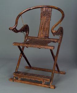 Stol (hopfällbar), Mingdynastin, 1600-50 (rosenträ)