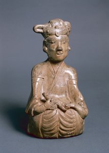 Sittande figur, Western Jin, 265-316 (gröngods)