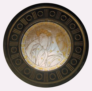 Natt, ca 1870 (målat glas)