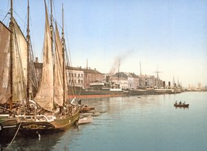 Utsikt över Havnegade, Köpenhamn, pub. 1900