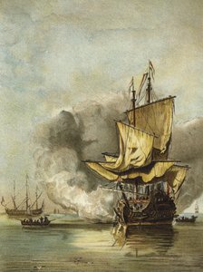 Holländskt krigsskepp från mitten av 1600-talet
