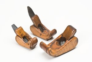 Tre violinbyggarplan, sent 1700-tal (buxbom)
