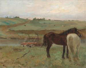 Hästar på en äng, 1871