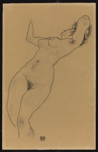 Liggande naken, 1918