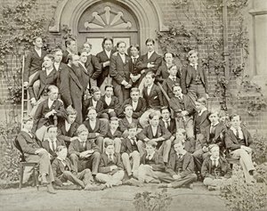 Ett husfotografi vid Eton College, 1870-talet