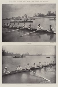Inter-Varsity Boat-Race, besättningarna på träningen