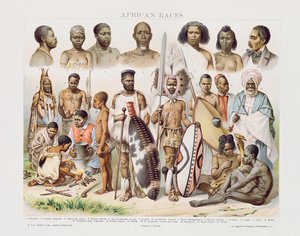 African Races (färggravyr)