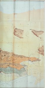 Geologisk karta över Cutchöknen, 1870