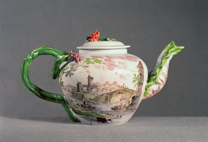 Longton Hall tekanna, ca 1755 (porslin)