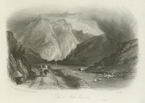 Pass av Nant Ffrancon, norra Wales