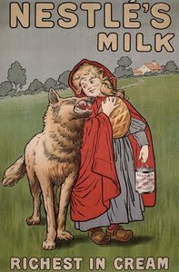 Affisch som reklamerar Nestles mjölk, 1900