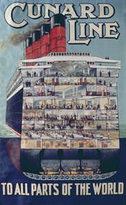 Affisch som annonserar Cunard Line