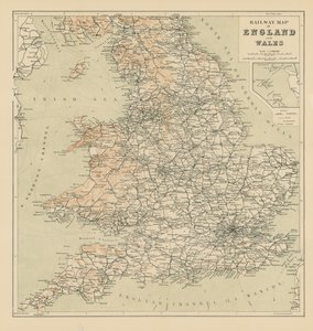 Järnvägskarta över England och Wales
