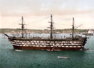 The Impregnable, Plymouth (handfärgat foto)