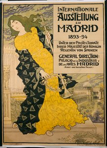 Affischreklam "Internationell utställning i Madrid", 1893