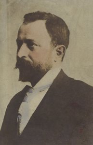 Aleko Konstantinov, bulgarisk författare (färgat foto)