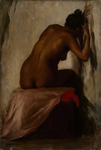 Kvinnlig figur sittande, ca 1898 [LDUCS-5186]