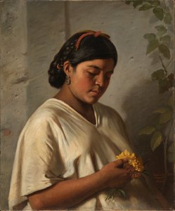 Indisk kvinna med ringblomma, 1876