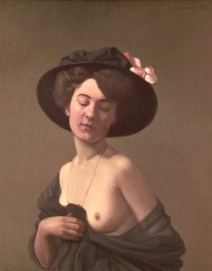 Dam i hatt, 1908