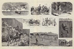En löpning i land vid St Helena