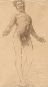 Stående naken man, 1885.