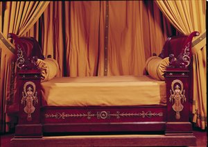 Säng, First Empire-stil (trä & ormolu)