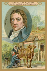 Choklad Poulain handelskort, Edward Jenner