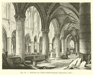Interiör av kyrkan Saint-Germain l