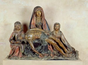 Pieta (målat trä)