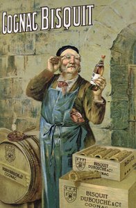 Affisch reklam Bisquit Cognac