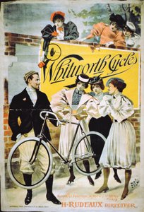 Affisch som annonserar Whitworth Cycles, Paris