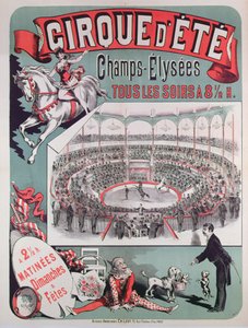 Affisch som annonserar Cirque dEte, c.1880