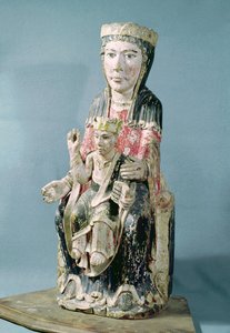 Virgin and Child (polykromt trä)