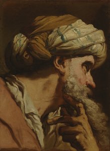 Studie av ett orientaliskt huvud, c.1766-75