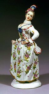 Fuerstenbergs figur av en dam (porslin)