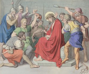 Jesus är krönt med törnar