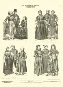 Nordtyska dräkter, sent 1800-tal