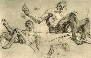 Nakenstudier, mitten av 1700-talet, 1928